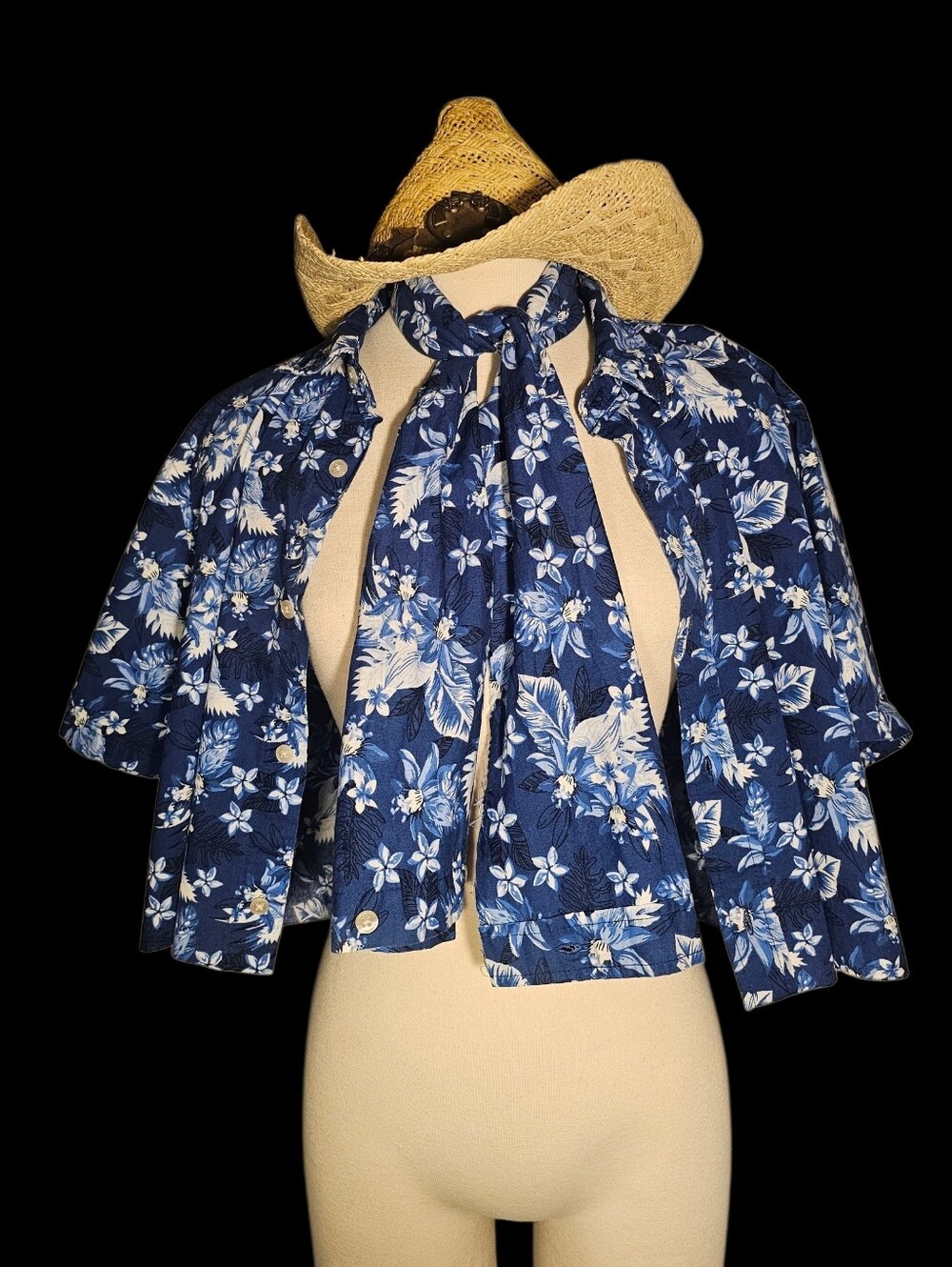 Cropped Shortsleeve & Multiwear Scarf Upcycled Creation Made By Michikokoko